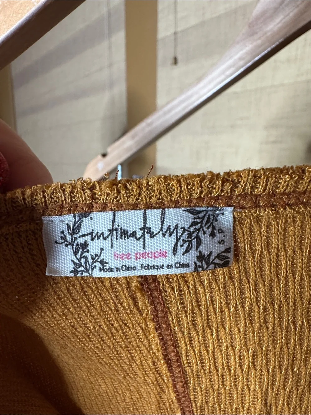 NWT Free People Intimately FP Sloane Thermal Snap Henley Bodysuit Amber Sz Small